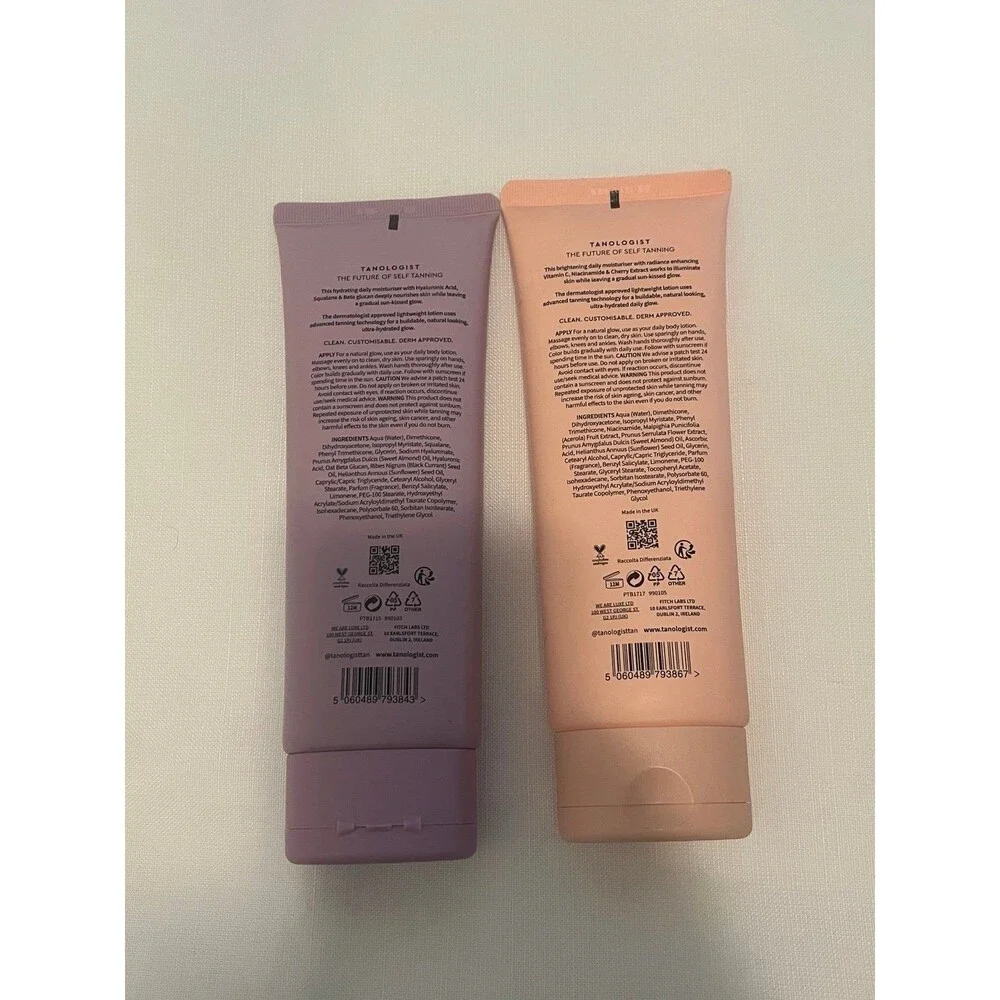2 new tanologist tanning lotion brightening & hydrating gradual tan